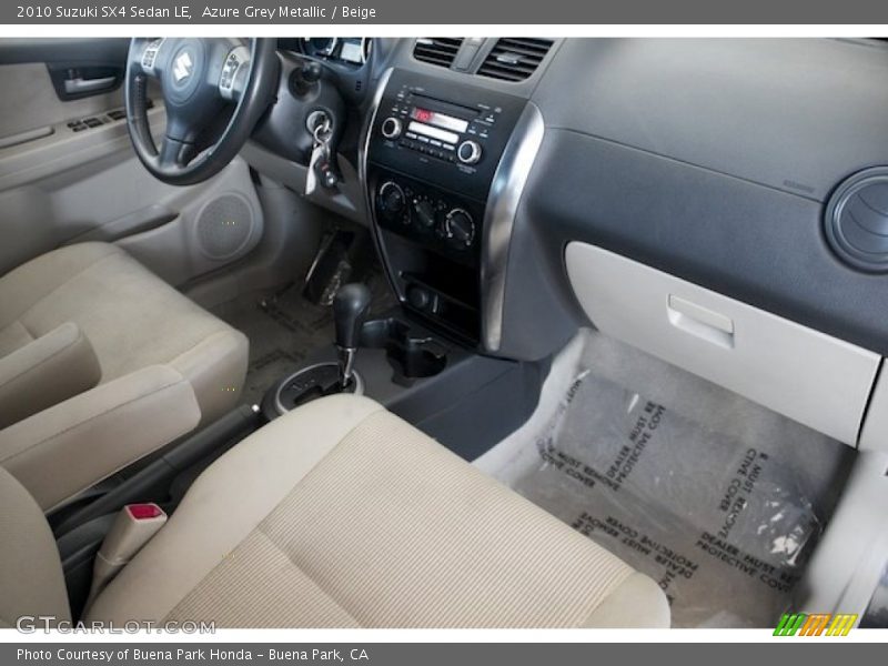 Azure Grey Metallic / Beige 2010 Suzuki SX4 Sedan LE