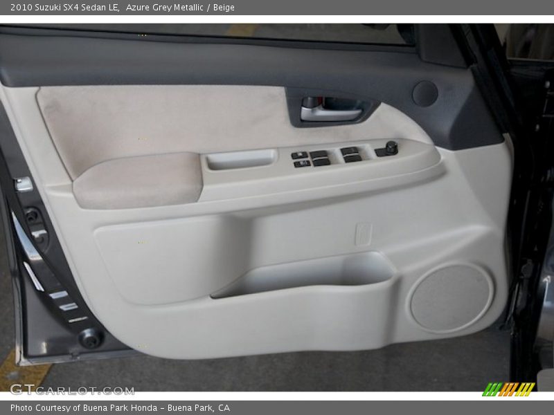Azure Grey Metallic / Beige 2010 Suzuki SX4 Sedan LE