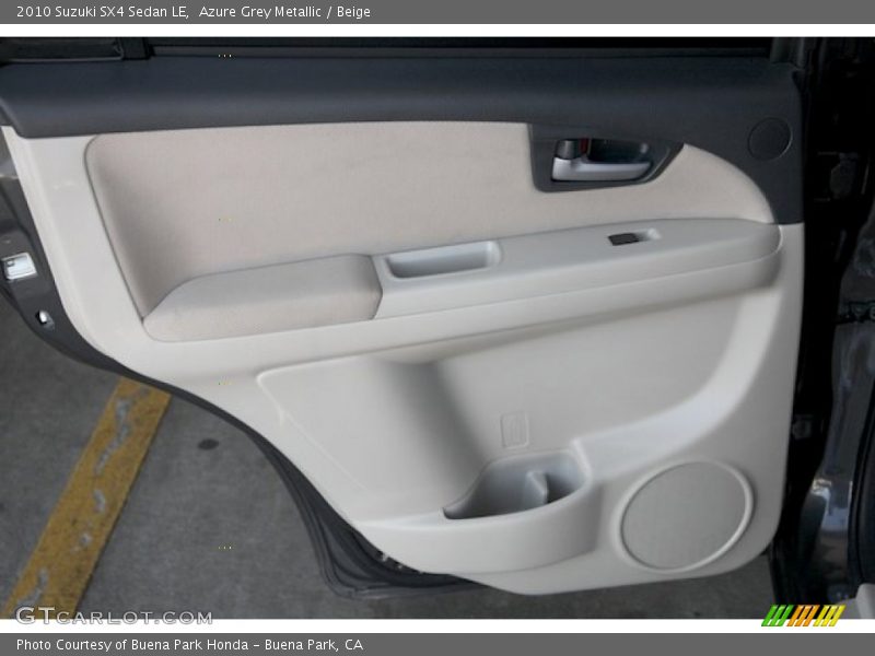 Azure Grey Metallic / Beige 2010 Suzuki SX4 Sedan LE