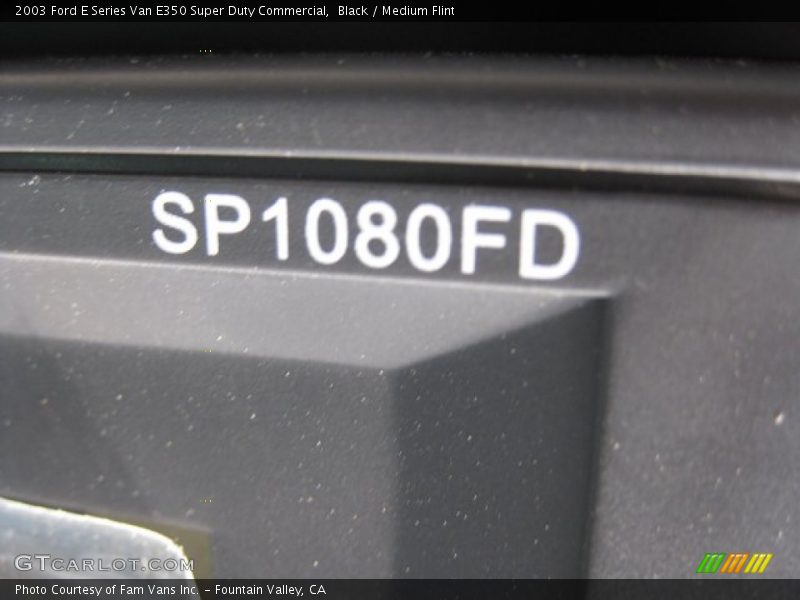 Black / Medium Flint 2003 Ford E Series Van E350 Super Duty Commercial