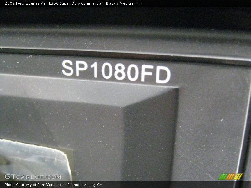 Black / Medium Flint 2003 Ford E Series Van E350 Super Duty Commercial