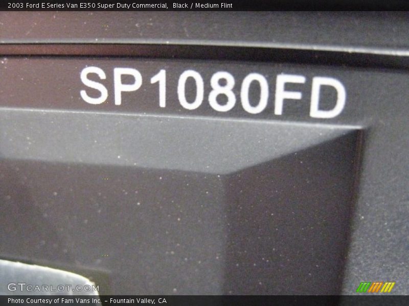 Black / Medium Flint 2003 Ford E Series Van E350 Super Duty Commercial