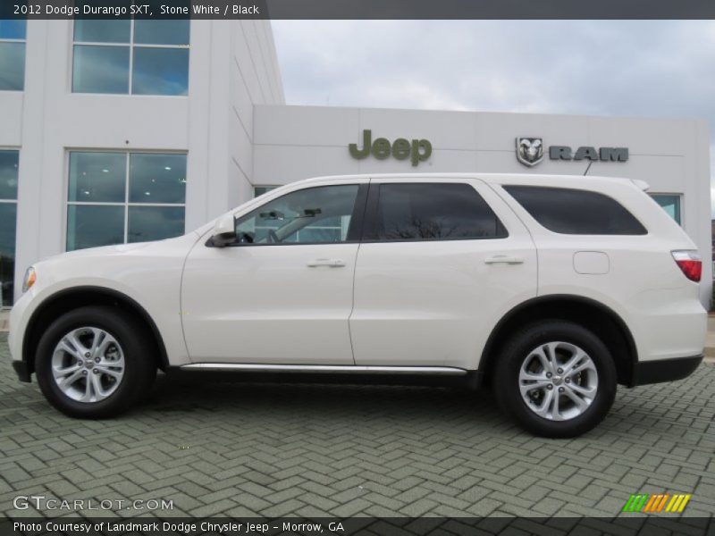 Stone White / Black 2012 Dodge Durango SXT