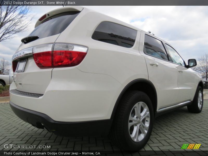 Stone White / Black 2012 Dodge Durango SXT
