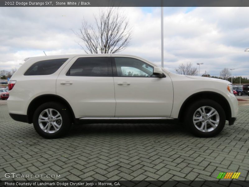 Stone White / Black 2012 Dodge Durango SXT