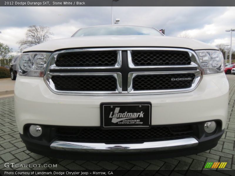 Stone White / Black 2012 Dodge Durango SXT