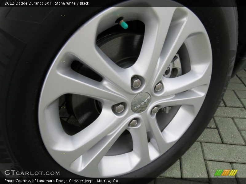 Stone White / Black 2012 Dodge Durango SXT