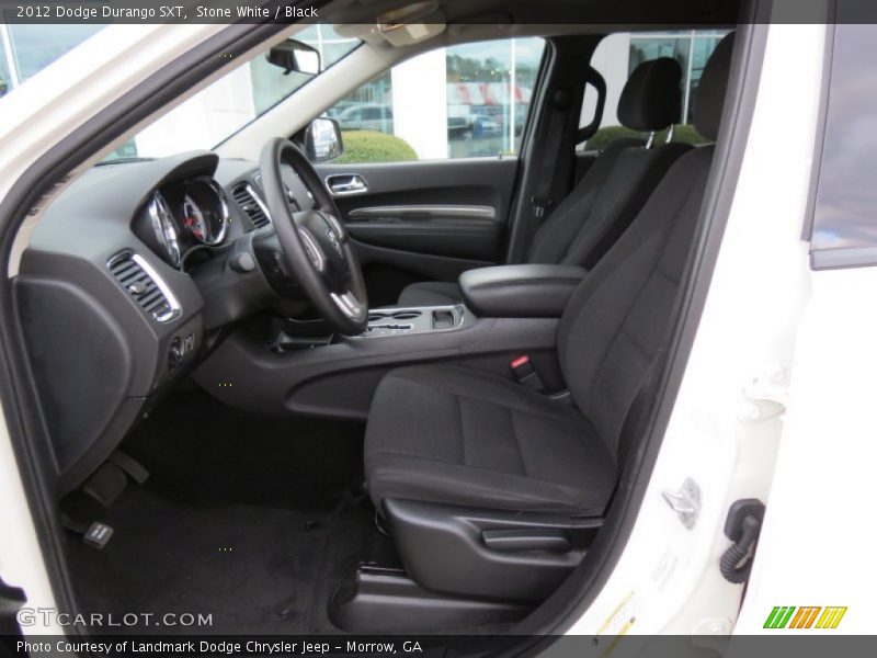Stone White / Black 2012 Dodge Durango SXT
