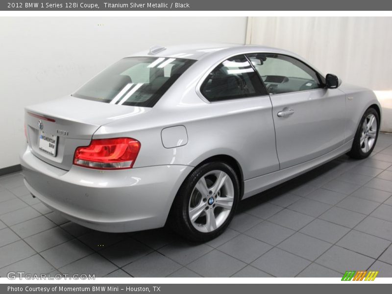 Titanium Silver Metallic / Black 2012 BMW 1 Series 128i Coupe