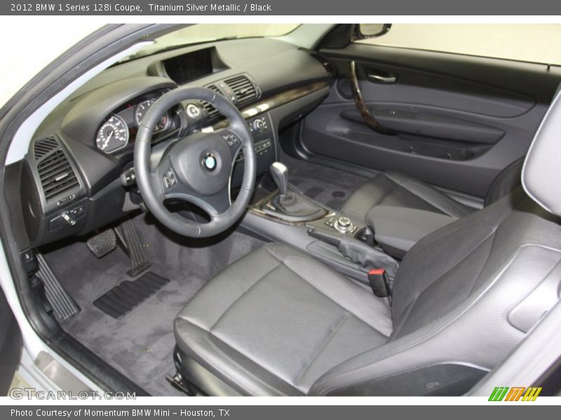 Titanium Silver Metallic / Black 2012 BMW 1 Series 128i Coupe