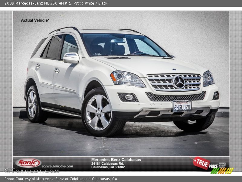 Arctic White / Black 2009 Mercedes-Benz ML 350 4Matic