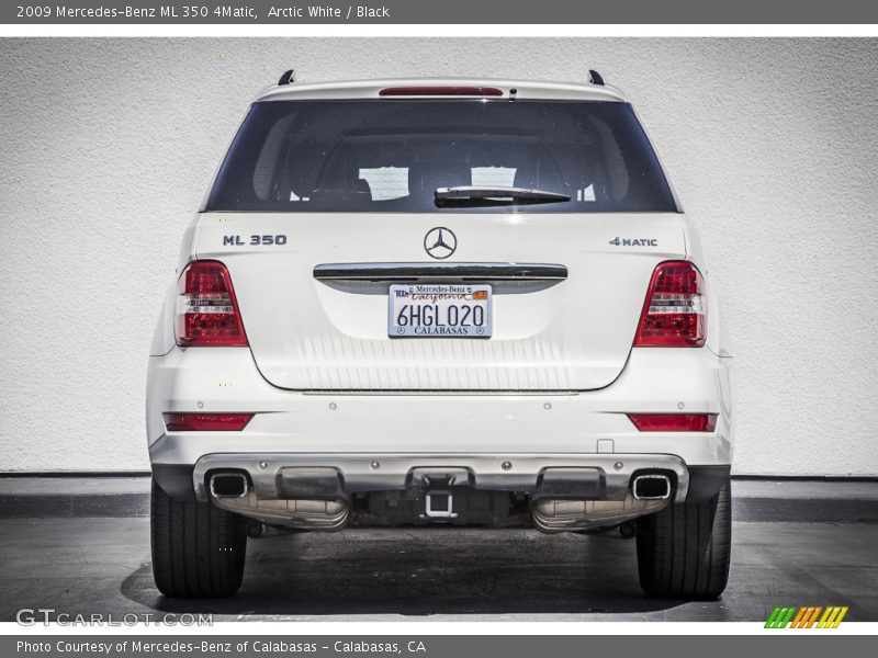 Arctic White / Black 2009 Mercedes-Benz ML 350 4Matic