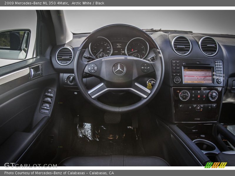 Arctic White / Black 2009 Mercedes-Benz ML 350 4Matic