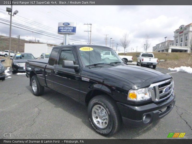 Black / Medium Dark Flint 2011 Ford Ranger XLT SuperCab 4x4