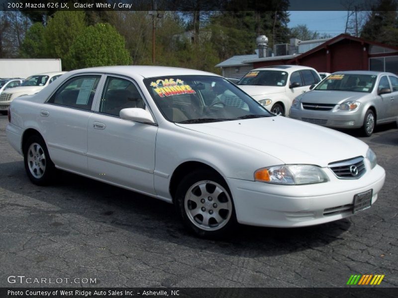 Glacier White / Gray 2002 Mazda 626 LX
