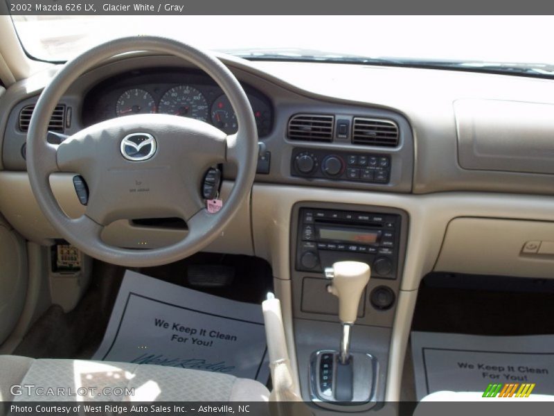Glacier White / Gray 2002 Mazda 626 LX