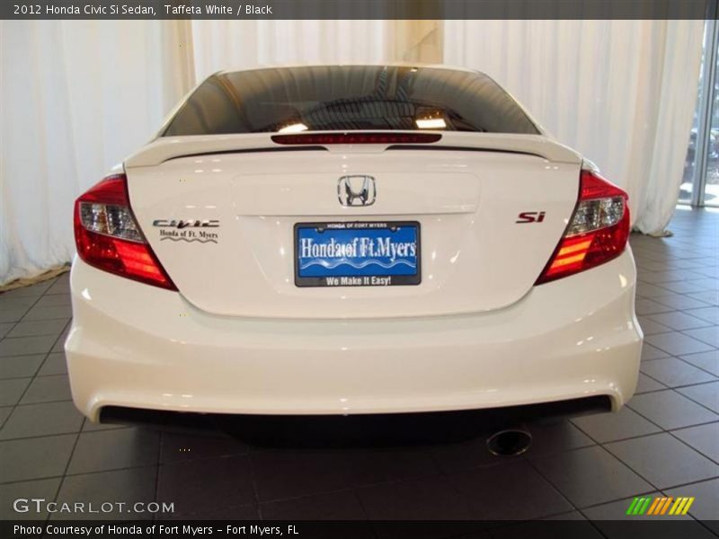 Taffeta White / Black 2012 Honda Civic Si Sedan