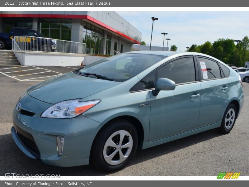 Sea Glass Pearl / Bisque 2013 Toyota Prius Three Hybrid