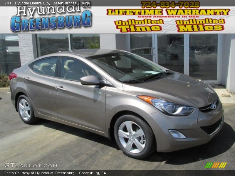 Desert Bronze / Beige 2013 Hyundai Elantra GLS