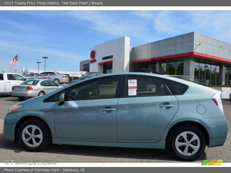 Sea Glass Pearl / Bisque 2013 Toyota Prius Three Hybrid