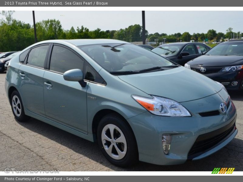 Sea Glass Pearl / Bisque 2013 Toyota Prius Three Hybrid