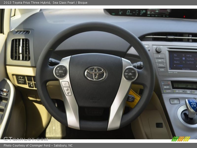 Sea Glass Pearl / Bisque 2013 Toyota Prius Three Hybrid