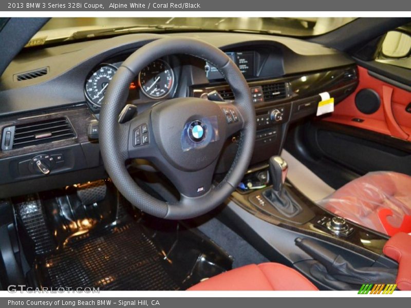 Alpine White / Coral Red/Black 2013 BMW 3 Series 328i Coupe