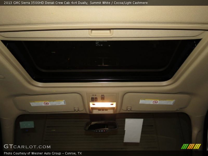 Summit White / Cocoa/Light Cashmere 2013 GMC Sierra 3500HD Denali Crew Cab 4x4 Dually