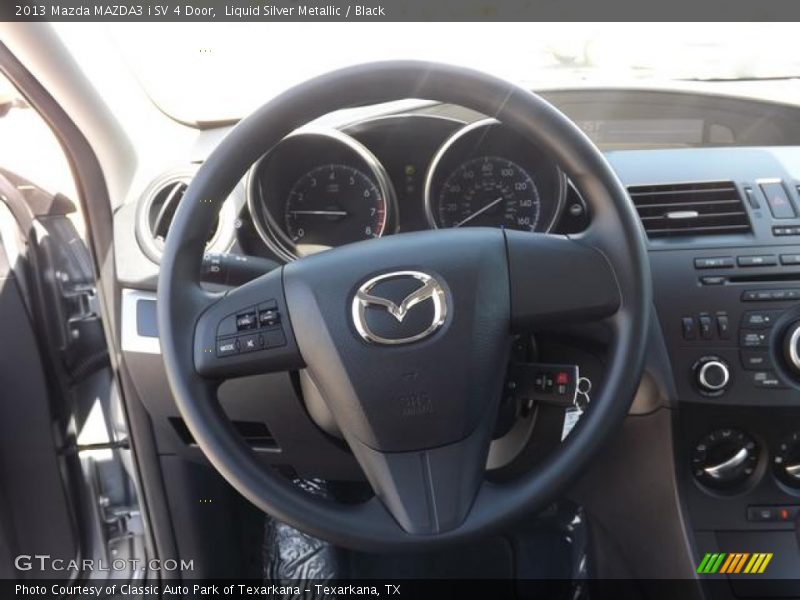 Liquid Silver Metallic / Black 2013 Mazda MAZDA3 i SV 4 Door