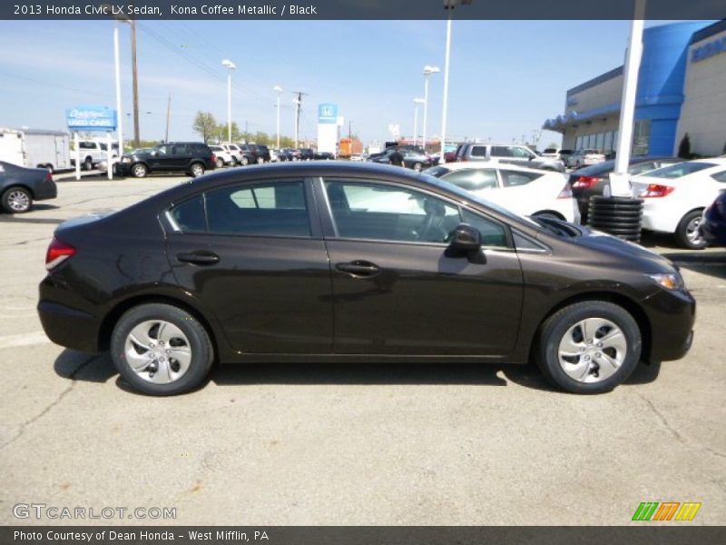 Kona Coffee Metallic / Black 2013 Honda Civic LX Sedan