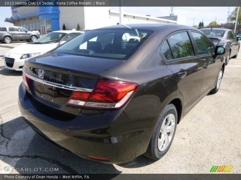Kona Coffee Metallic / Black 2013 Honda Civic LX Sedan