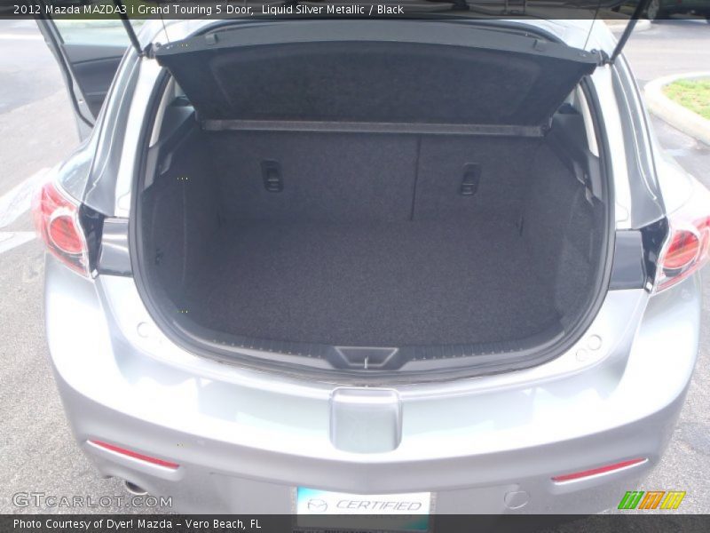 Liquid Silver Metallic / Black 2012 Mazda MAZDA3 i Grand Touring 5 Door