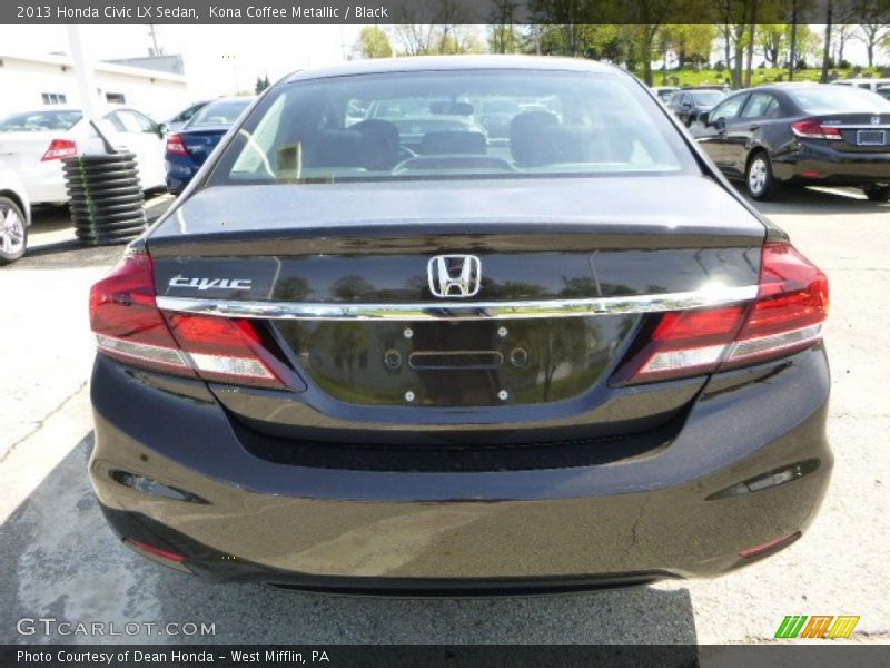 Kona Coffee Metallic / Black 2013 Honda Civic LX Sedan