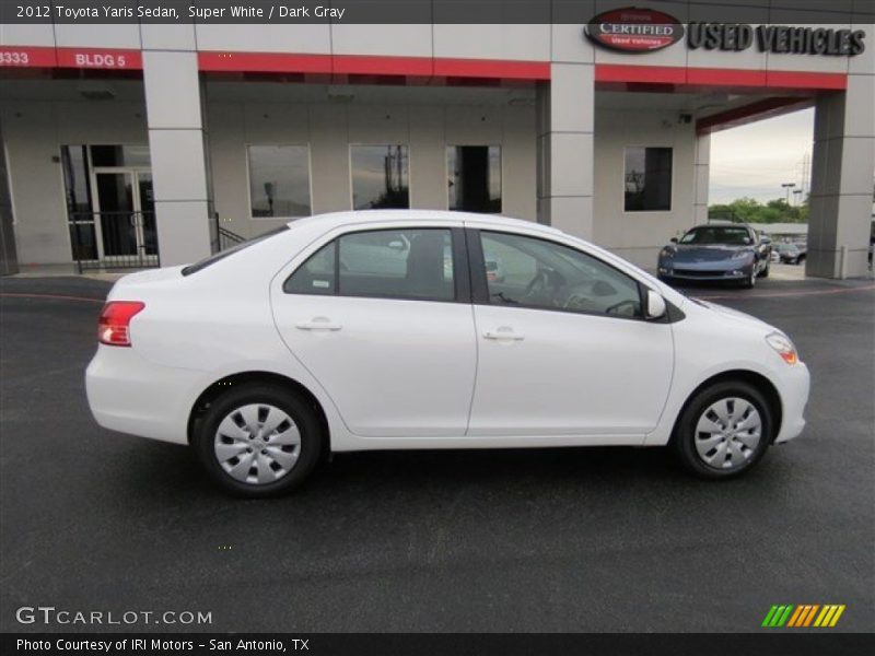 Super White / Dark Gray 2012 Toyota Yaris Sedan