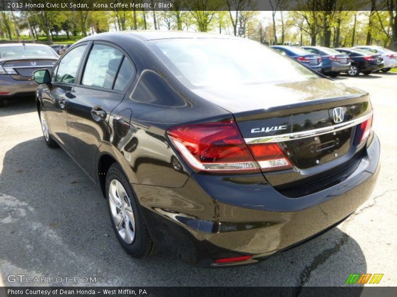 Kona Coffee Metallic / Black 2013 Honda Civic LX Sedan