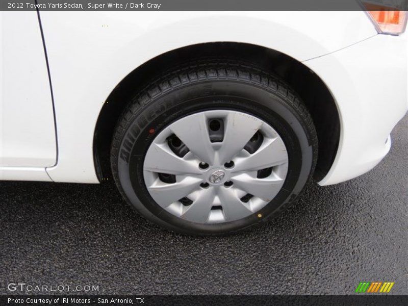 Super White / Dark Gray 2012 Toyota Yaris Sedan