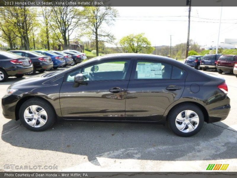 Kona Coffee Metallic / Black 2013 Honda Civic LX Sedan