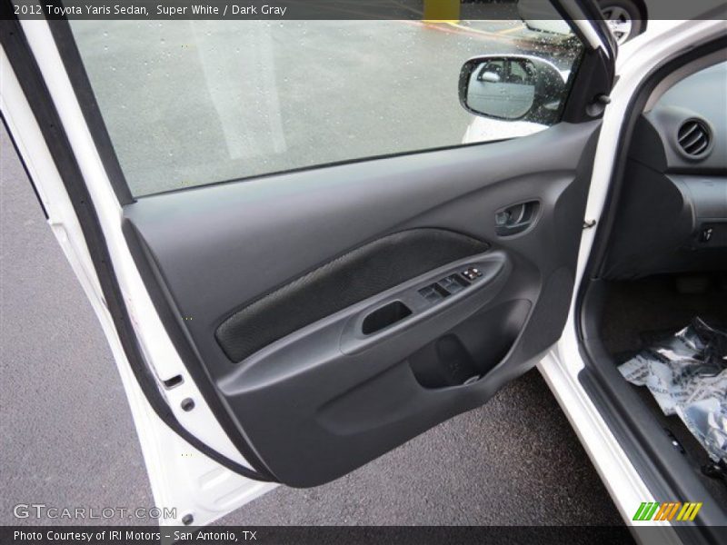 Super White / Dark Gray 2012 Toyota Yaris Sedan