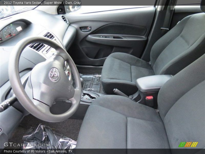 Super White / Dark Gray 2012 Toyota Yaris Sedan
