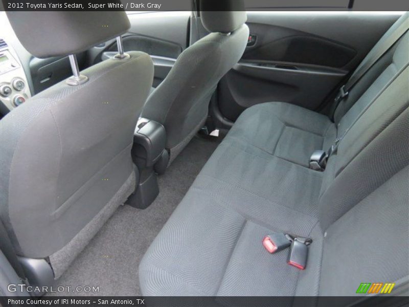 Super White / Dark Gray 2012 Toyota Yaris Sedan