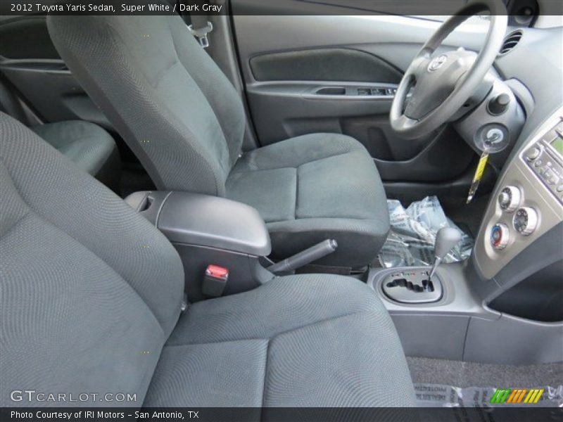 Super White / Dark Gray 2012 Toyota Yaris Sedan