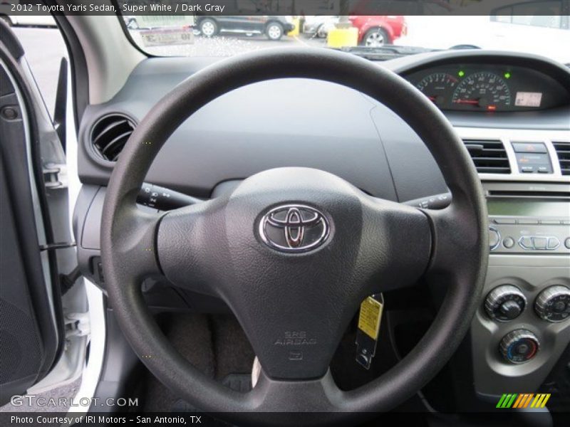 Super White / Dark Gray 2012 Toyota Yaris Sedan