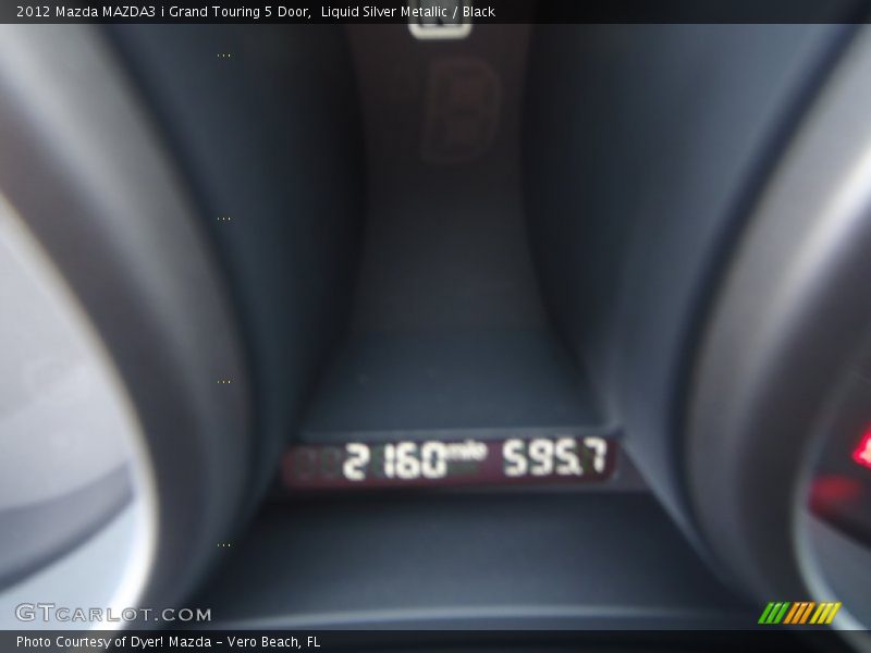 Liquid Silver Metallic / Black 2012 Mazda MAZDA3 i Grand Touring 5 Door