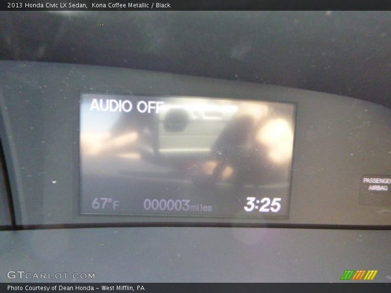Kona Coffee Metallic / Black 2013 Honda Civic LX Sedan