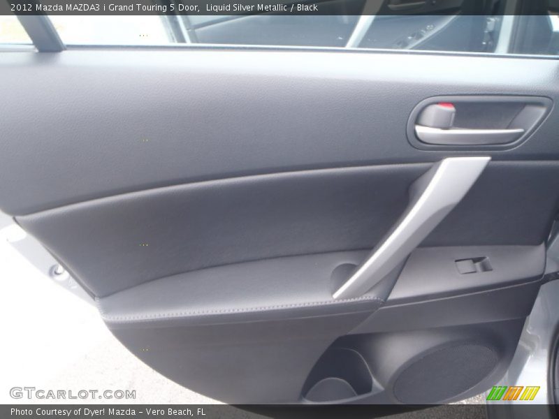 Liquid Silver Metallic / Black 2012 Mazda MAZDA3 i Grand Touring 5 Door