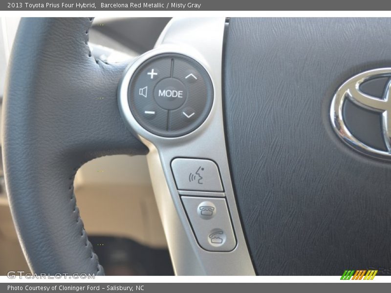 Barcelona Red Metallic / Misty Gray 2013 Toyota Prius Four Hybrid