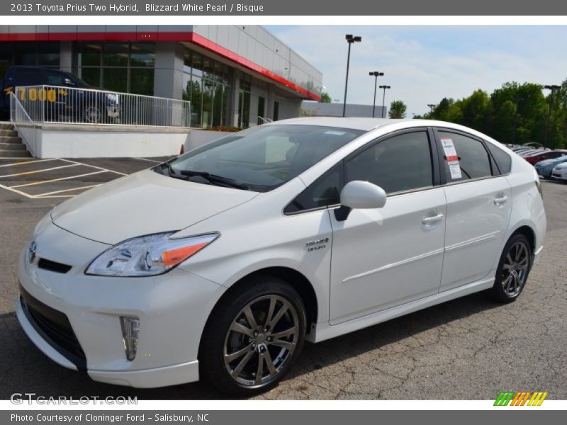 Blizzard White Pearl / Bisque 2013 Toyota Prius Two Hybrid