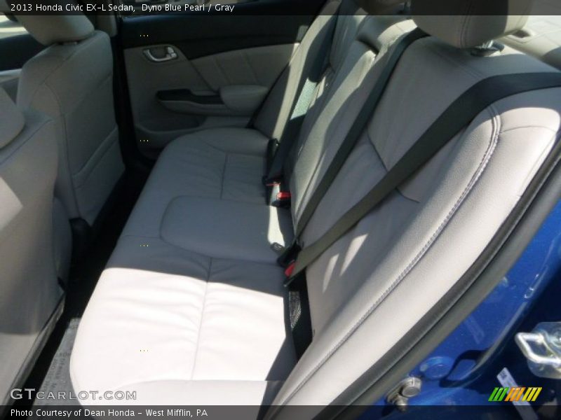 Dyno Blue Pearl / Gray 2013 Honda Civic EX-L Sedan