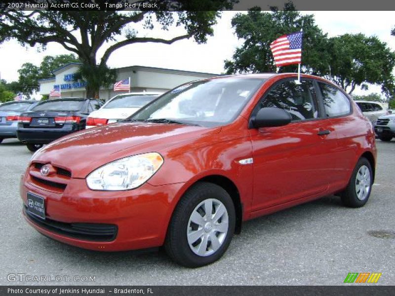 Tango Red / Black 2007 Hyundai Accent GS Coupe