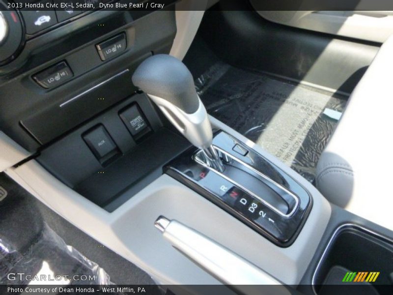 Dyno Blue Pearl / Gray 2013 Honda Civic EX-L Sedan